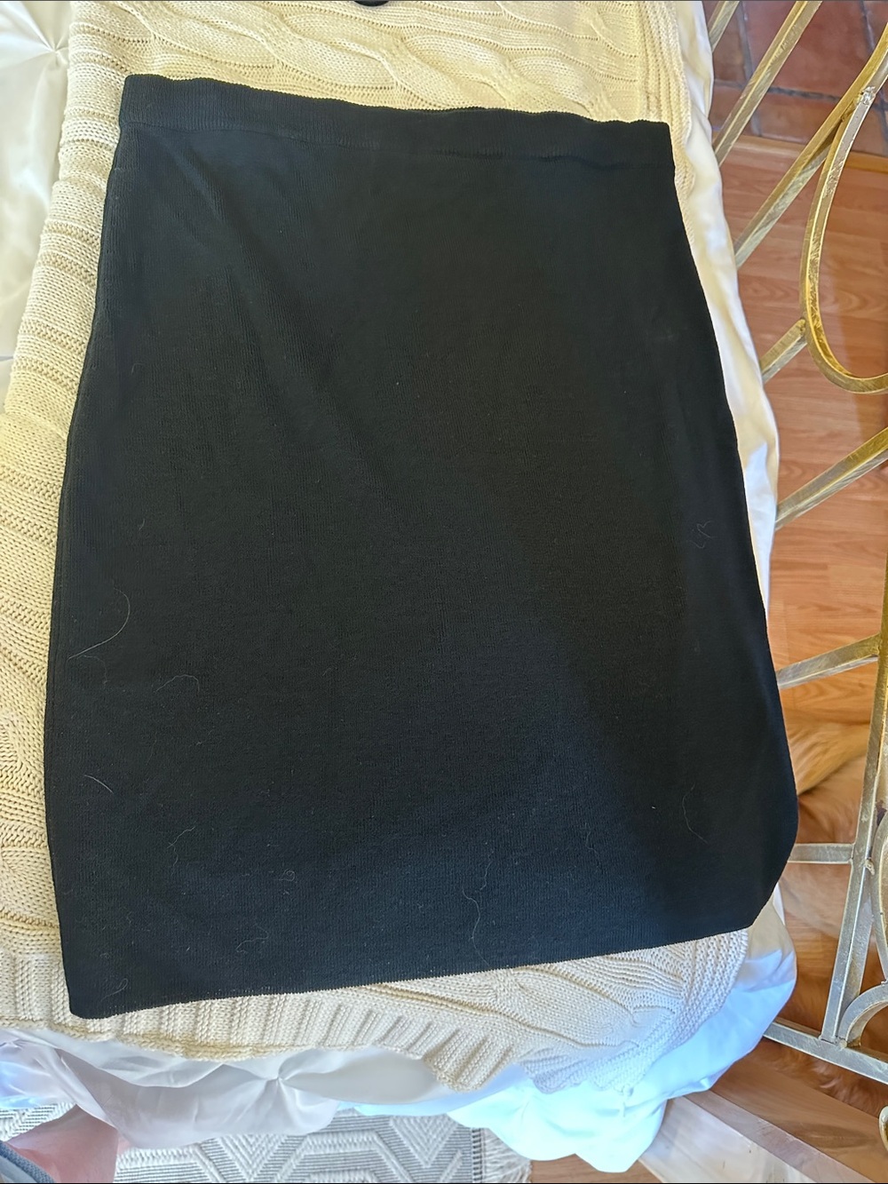 Classic black Knit Pencil Skirt - Women's Small Italian yarn Eileen Fischer